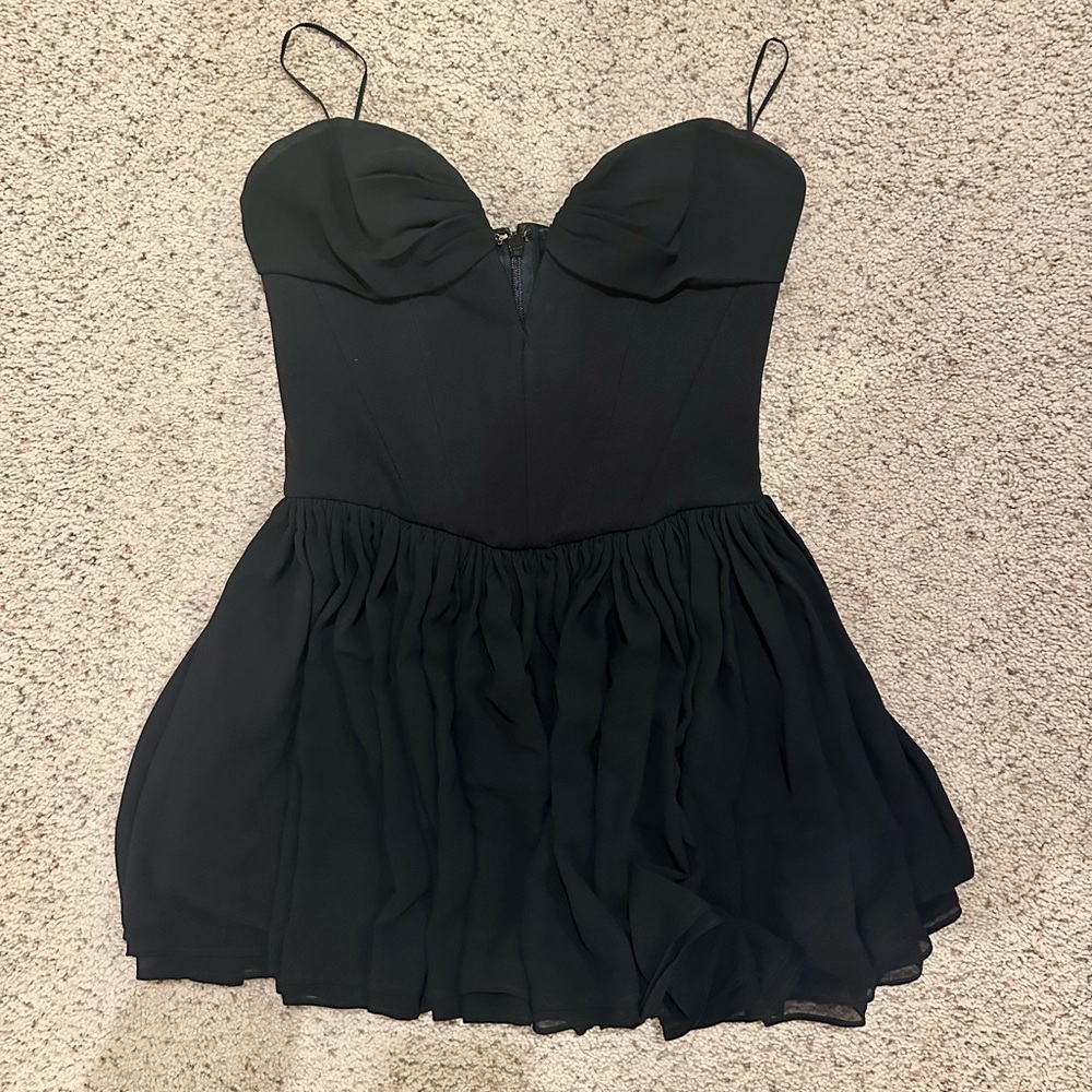 Michael Costello x Revolve Black Strapless Dress